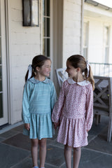 Layton Knit Dress Long Sleeve Premium in Sage Stripe Knit