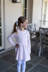 Lucy Knit Dress Premium in Pretty Pink Stripe Knit