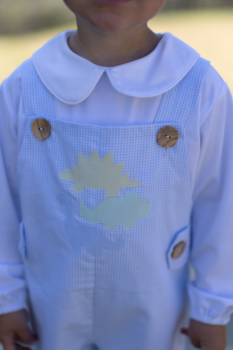 Hayes Vintage Shortall w/ No Pocket in Blue Windowpane