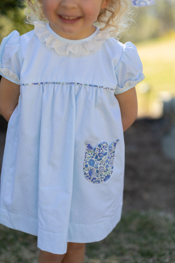Weezie Dress Lined in Seamist Superfine Twill