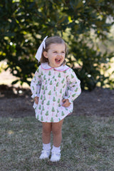 Greta Top Long Sleeve in Christmas Tree Pink
