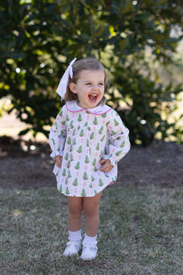 Greta Top Long Sleeve in Christmas Tree Pink