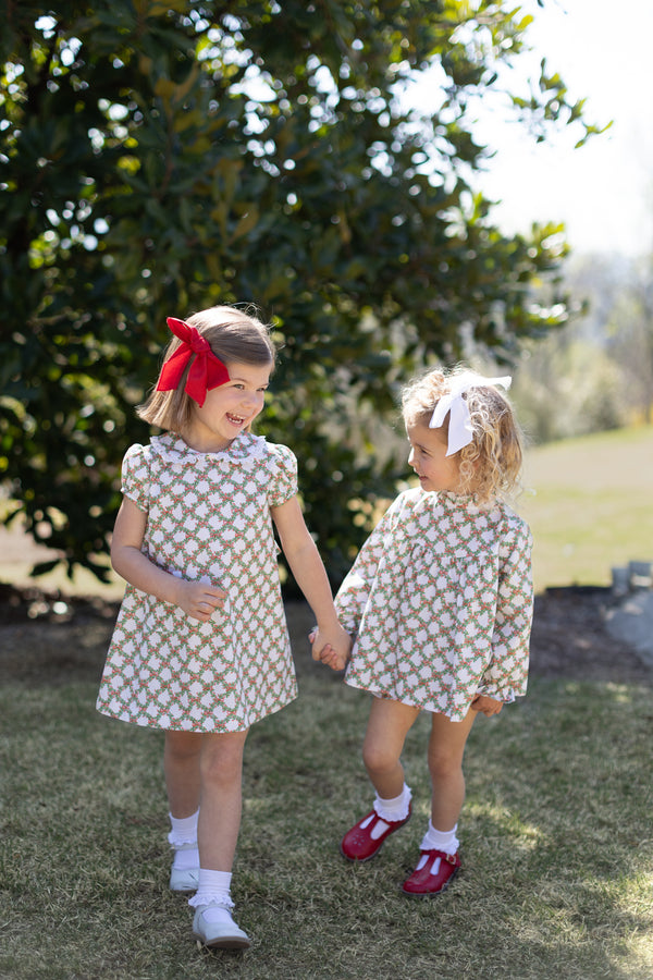 Avery Top Long Sleeve in Christmas Trellis