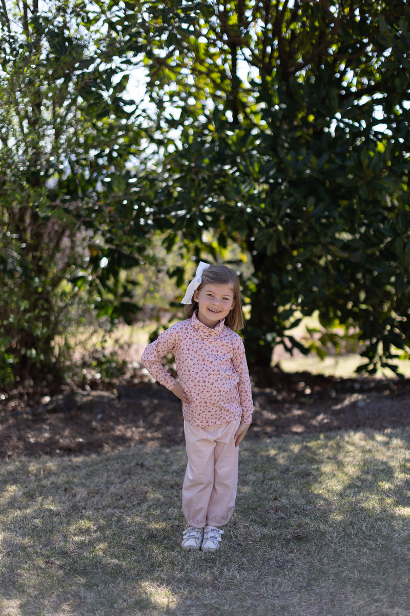 Turtleneck Premium in Dusty Pink Roses Knit