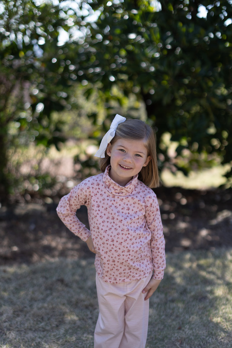 Turtleneck Premium in Dusty Pink Roses Knit