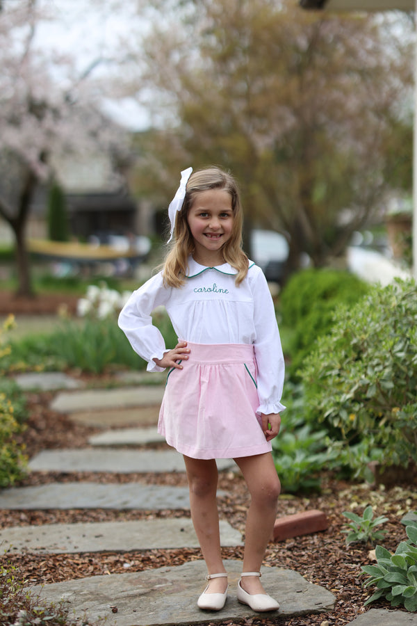 Kate Skirt in Baby Pink Corduroy