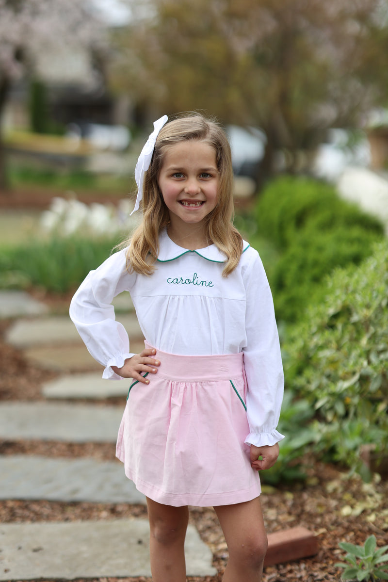 Kate Skirt in Baby Pink Corduroy