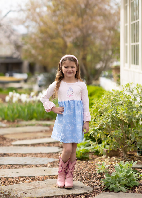 Delilah Dress w/ Sister Tee Basic in Light Pink Knit