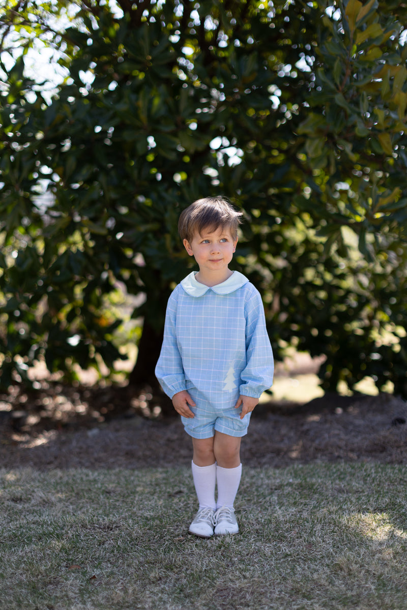 David Shirt Long Sleeve w/ Elastic in Playdate Plaid
