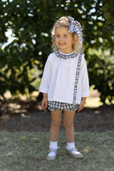Turn Down Socks with Eyelet Edge in White