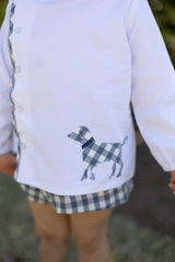 Miller Diaper Cover in Kitchen Windowpane Blue