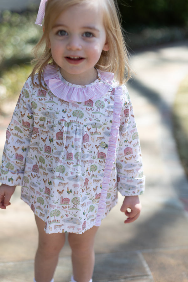 Clara Top Long Sleeve in Green Acres