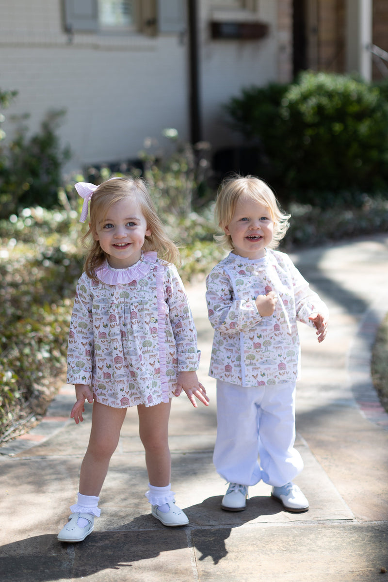 Clara Top Long Sleeve in Green Acres