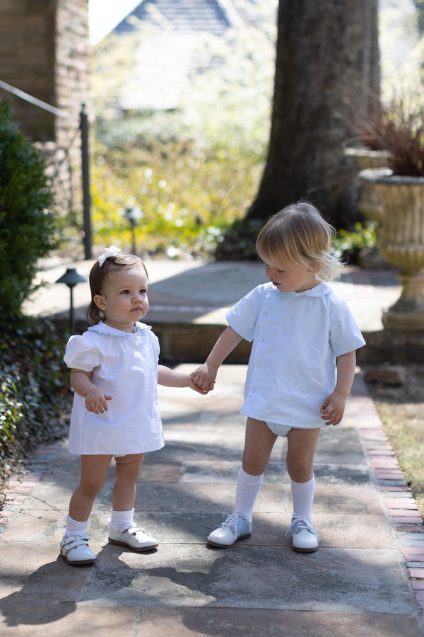 Henry Shirt Short Sleeve Lined in Seamist Superfine Twill