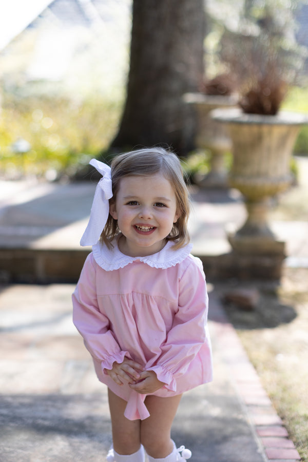 Greta Top Long Sleeve in Baby Pink Corduroy