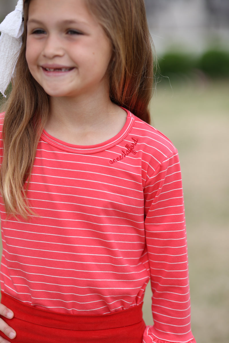 Sister Tee Premium in Poppy Stripe Knit