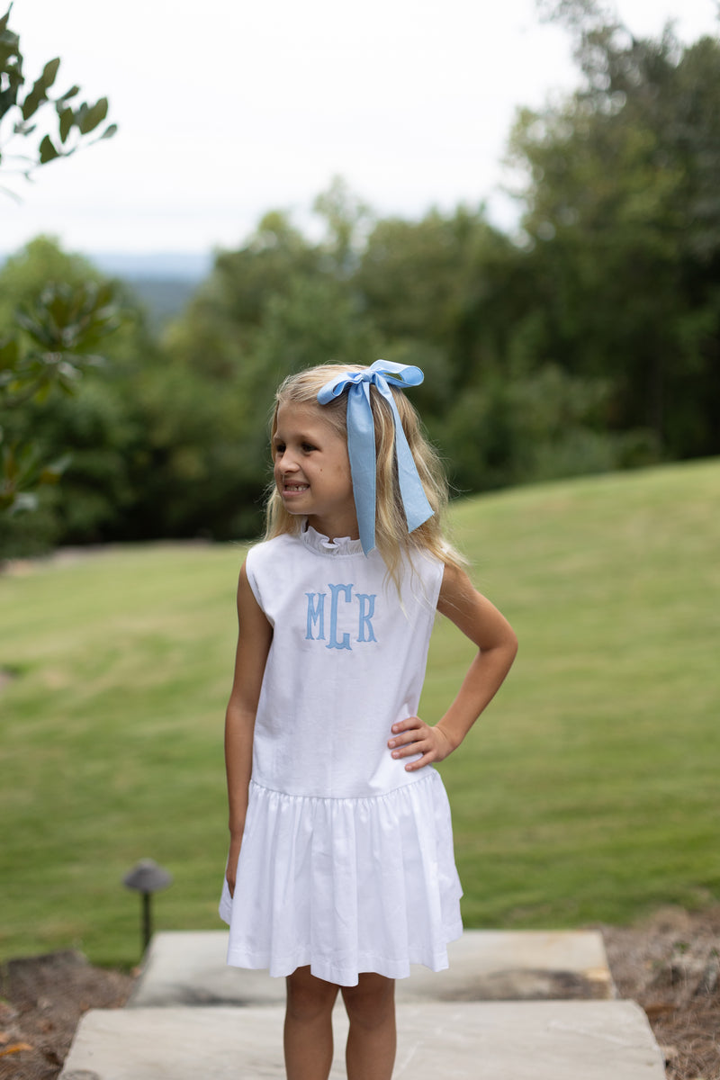 Mary Reddoch Dress Sleeveless in White Pique