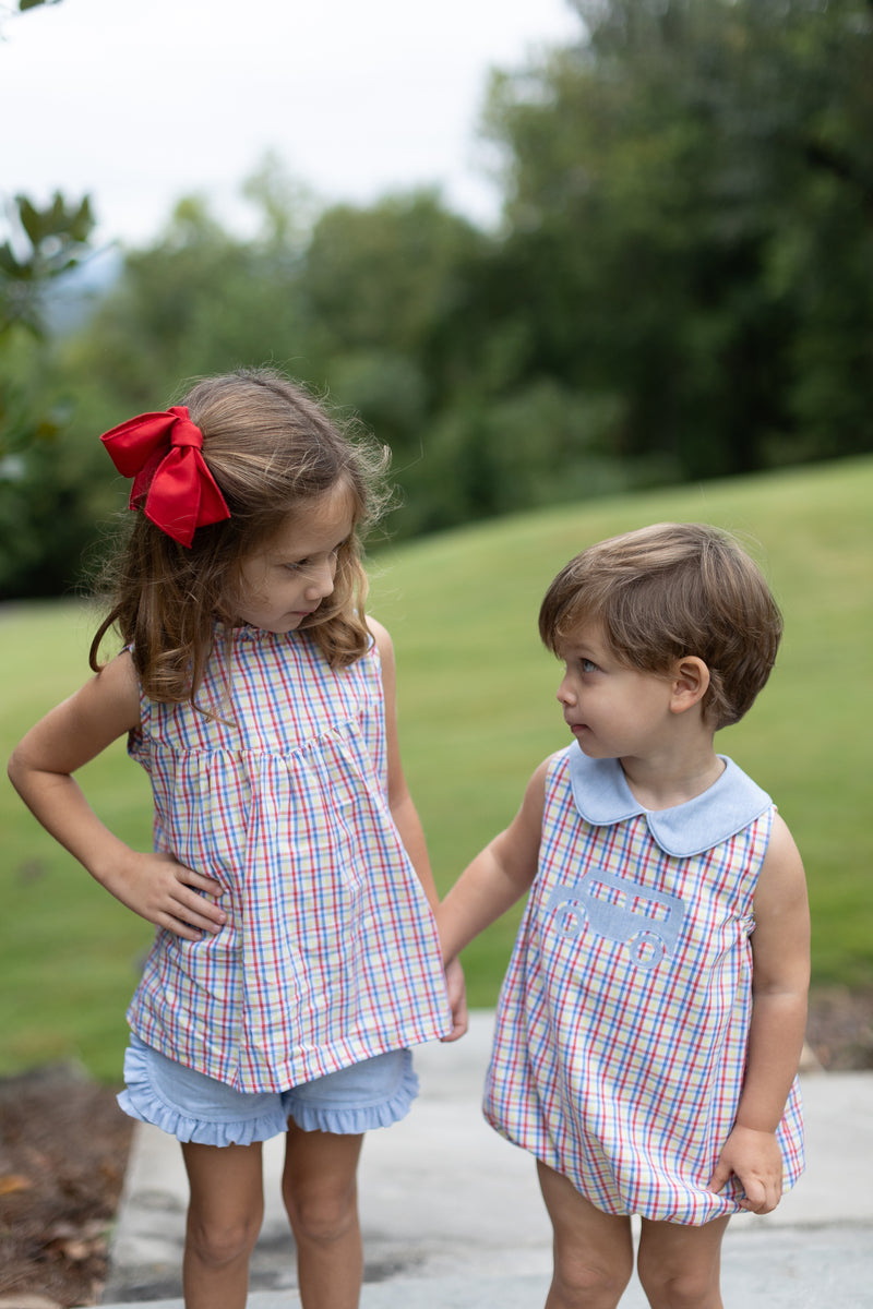 Mary Alex Shorts in Light Blue Chambray