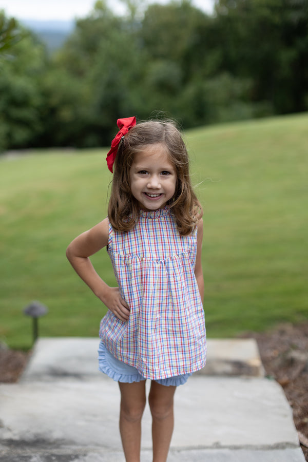 Avery Top Sleeveless in Back to School Tattersall