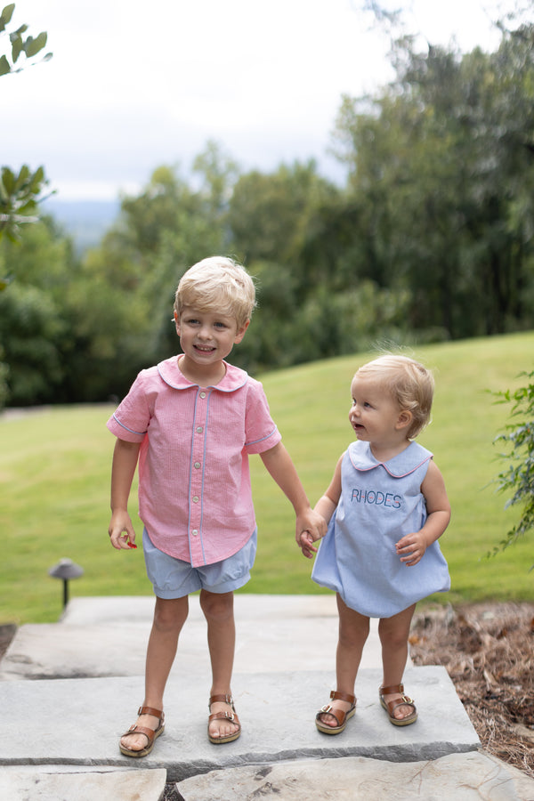 Teddy Bubble in Light Blue Chambray