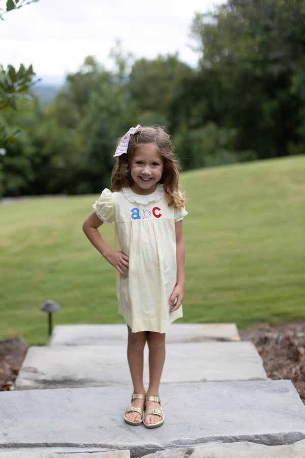 Weezie Dress in University Yellow Oxford