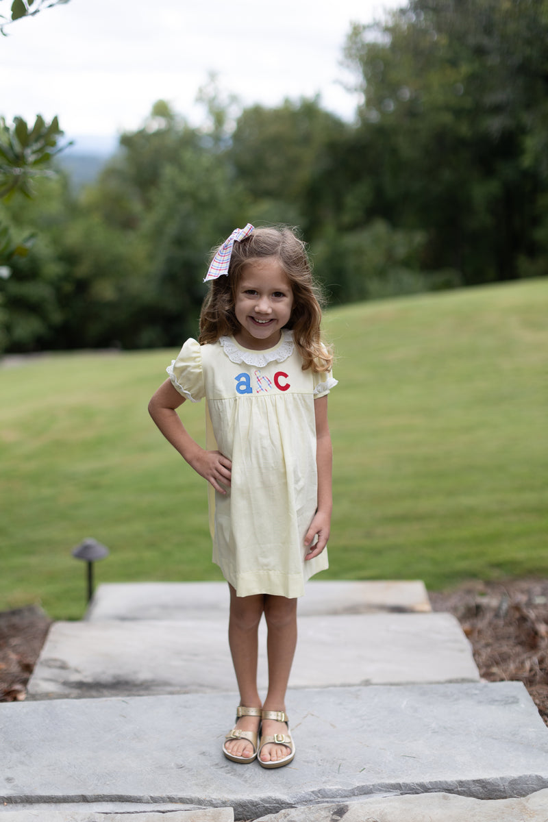 Weezie Dress in University Yellow Oxford