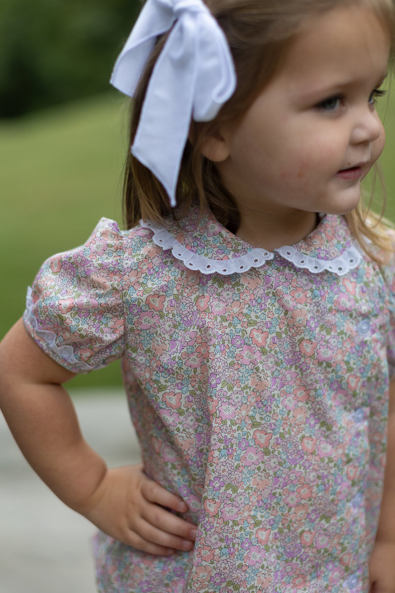 Mary Hollyn Top Short Sleeve in Pink Liberty Floral