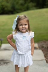 Alie B Skirt in Little Bow Blue