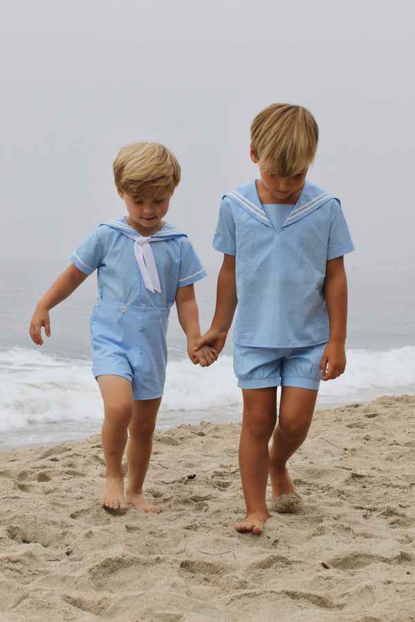 Aiden Sailor Shirt in Blue Boy Couture