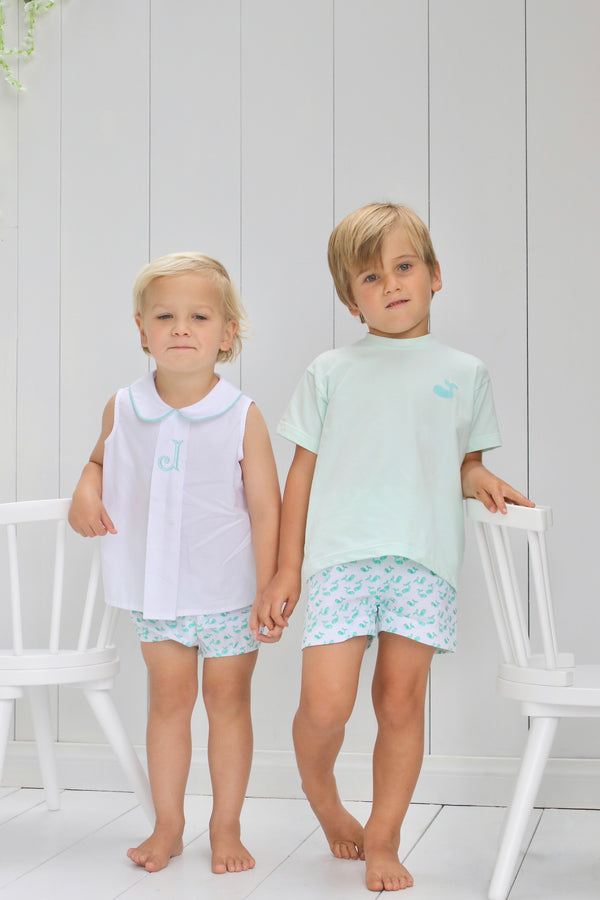 Boy Shorts in Watercolor Whales