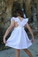 Hannah Pinafore Dress w/ Ruffles in Grandmillenial Floral