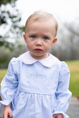 Finley Bubble Long Sleeve in Light Blue 1/8 Check