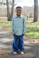 Patrick Pants in Cadet Blue Non-Wrinkle Corduroy