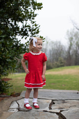 Betty Jane Dress in Cherry Red Corduroy