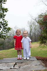 Betty Jane Dress in Cherry Red Corduroy