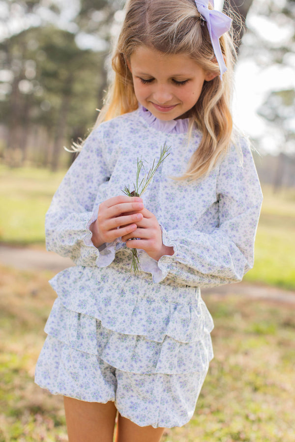 Annabelle Top Long Sleeve in Lavender Fields