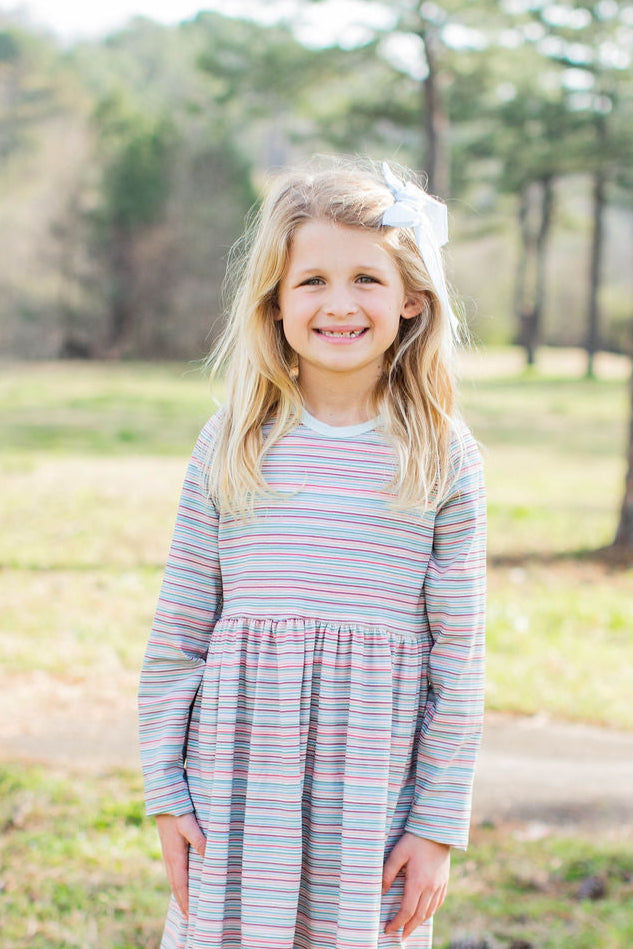 Sophie Knit Dress Long Sleeve Premium in Berkshire Stripe Knit