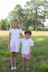David Shirt Short Sleeve in White Pique