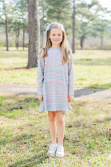 Coco Knit Long Sleeve Dress Premium in Berkshire Stripe Knit
