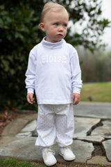 Turtleneck Basic in White Knit with Fabric Name