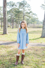 Pippa Dress in Porcelain Velvet