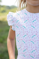 Bradford Top in Watercolor Mermaids