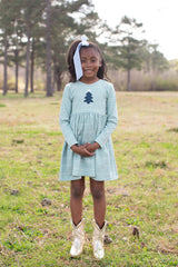 Sophie Knit Dress Long Sleeve Premium in Sage Stripe Knit
