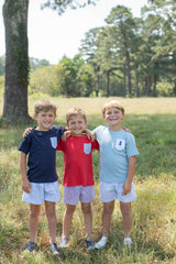 Boy Tee Short Sleeve Sky Blue with Pocket w/ Mini Popsicle