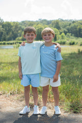 Cooper Shorts in Yellow Stripe Seersucker