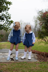 Lee Sunsuit in Cadet Blue Non-Wrinkle Corduroy