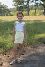 Sadie Skort in University Yellow Oxford