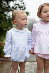 Finley Bubble Long Sleeve NO COLLAR in Blue Superfine Twill