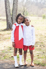 Mary Ann Jumper in Cherry Red Corduroy