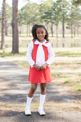 Mary Ann Jumper in Cherry Red Corduroy